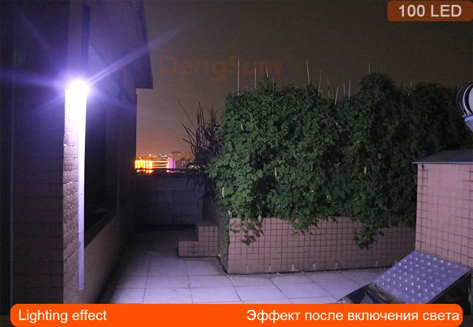 15 4 sides 100LED solar lamp