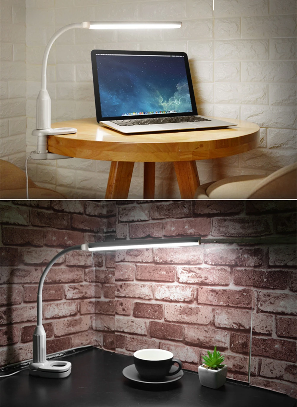 5W 24 LEDs Eye Protect Clamp Clip Light Table Lamp Stepless Dimmable Bendable USB Powered Touch Sensor Control reading desk lamp (4)