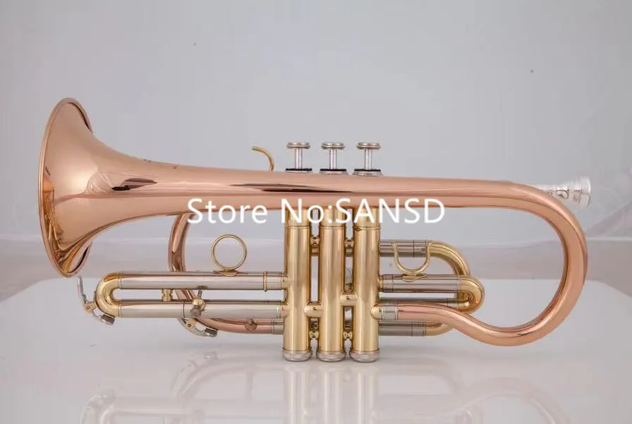 High Quality Bach Bb Tune Cornet Horn Phosphorous Copper Trumpet Professional Musical Instrument With Case Nozzle