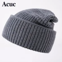 Мужская Зимняя Толстая шерстяная шапка с хеджирующими ушками теплая вязаная шляпа шерстяная шляпа Новая европейская