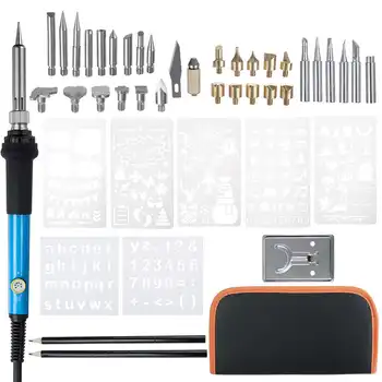 

Electric Soldering Iron Set 42PCS Wood Burning Kit Engraving Tool Repair Welding Tools Kit Adjustable Temperature 220V 60W