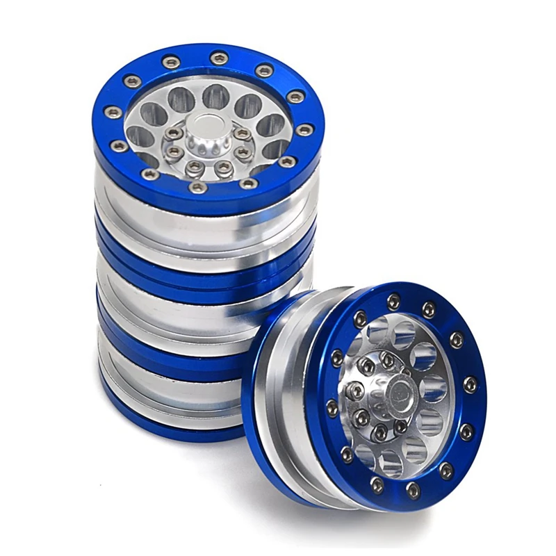 4 шт. алюминиевый сплав 1,9 Beadlock Колесные диски для 1/10 RC Гусеничный осевой SCX10/CC01/D90 90027 90034 для Traxxas TRX4 для Rc автомобиля Pa