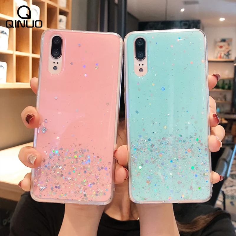 

Bling Sequins Glitter Case For Huawei Mate 20 P10 Plus P20 P30 Lite Pro honor V20 10 20 Pro Lite Nova 3i 3e 4 4e Soft TPU Cover