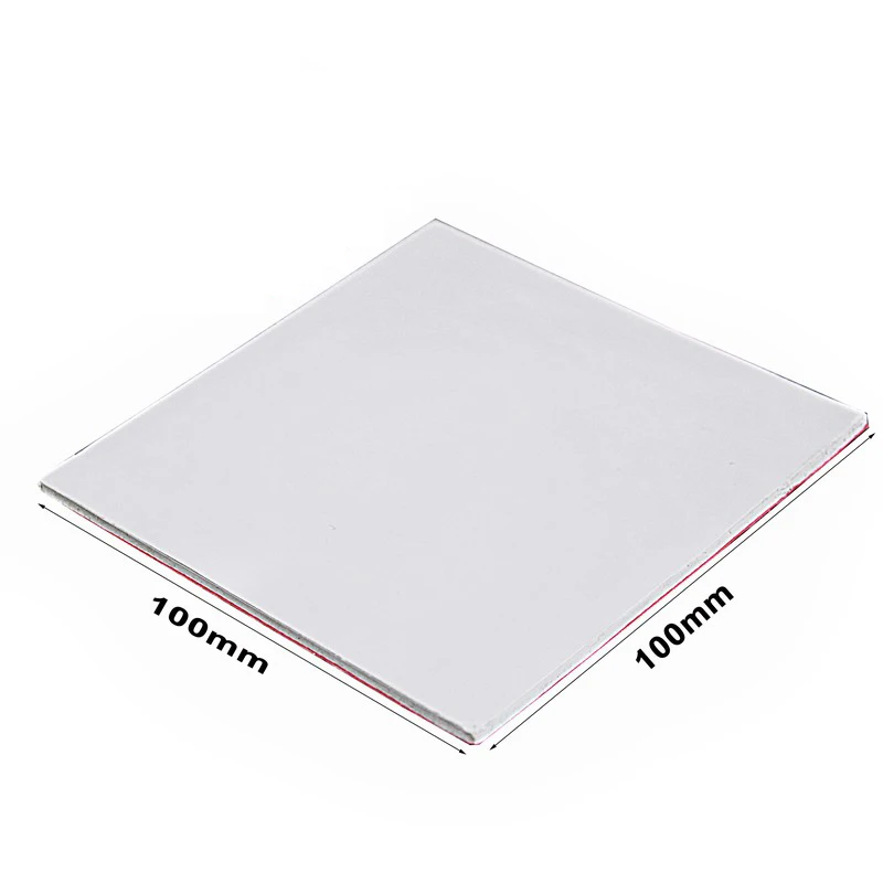 2pcs/lot Gdstime 100mmx100mmx5mm 100*100*0.5mm 1mm 1.5mm 2mm 2.5mm 3mm 4mm 5mm Thickness White Thermal Conductive Silicone Pads