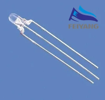 

1000pcs Water Clear bicolor 3mm led diode light beads red@warm white color Transparents bi-color red/Warm white Round