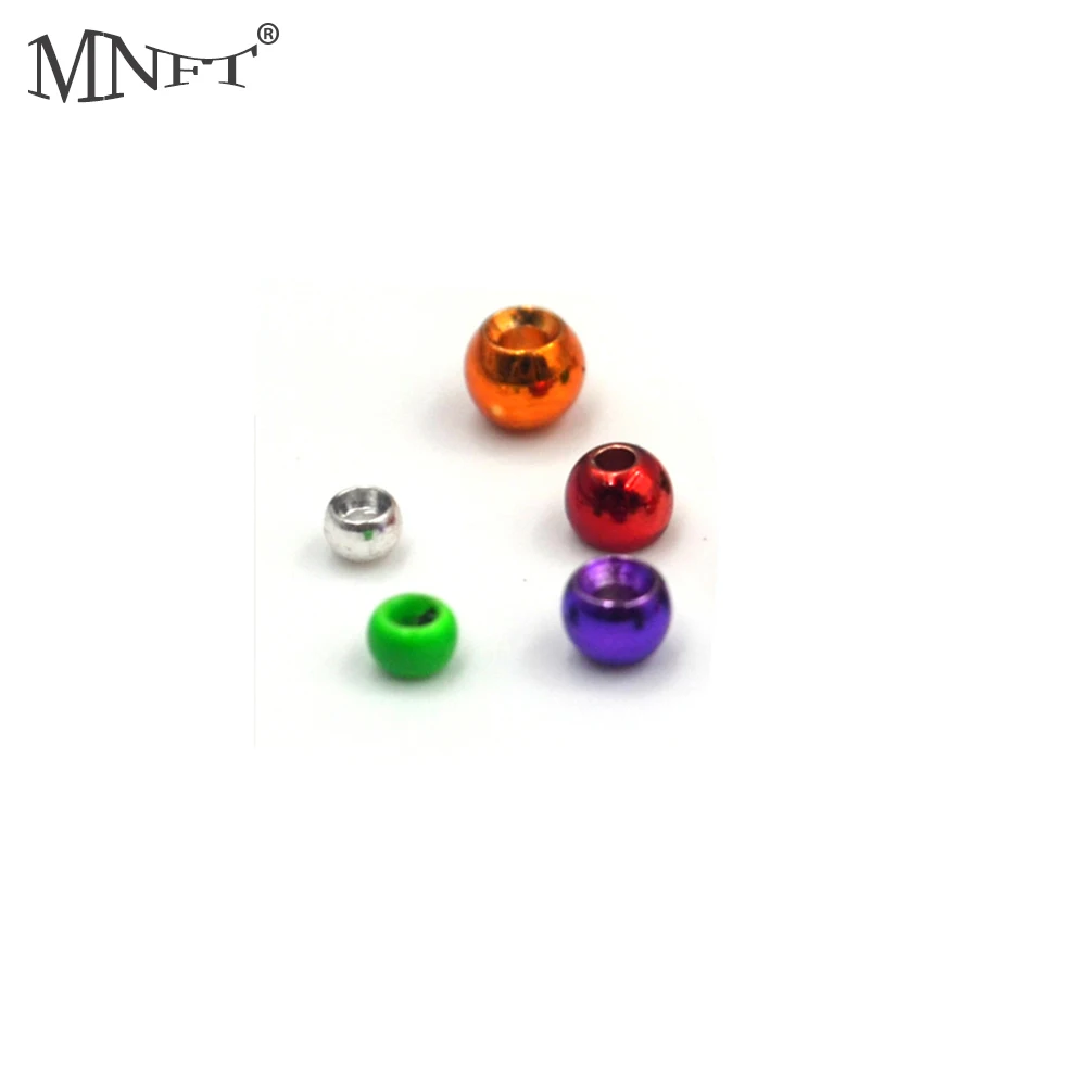 

MNFT 200Pcs Hollow Brass Slotted Fly Tying Head Beads Nymph Head Ball Beads Fly Tying Materials Eyes Fly Fishing Materials
