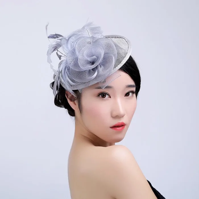 Модные женские шаровары Cambric Flower Feather винтажные женские Клубная Кепка свадебные аксессуары для волос JS25