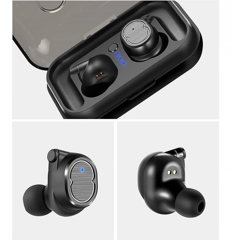 Bluetooth 5,0, настоящие беспроводные наушники, гарнитура, водонепроницаемая, CVC6.0, шумоподавление, 500 мА/ч, зарядная коробка, внешний аккумулятор для телефона, ПК