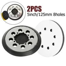 Patin de ponçage à crochet et boucle, 5 pouces/125mm, 8 trous et tampon d'interface en éponge souple pour ponceuses DWE6421 DWE6421K