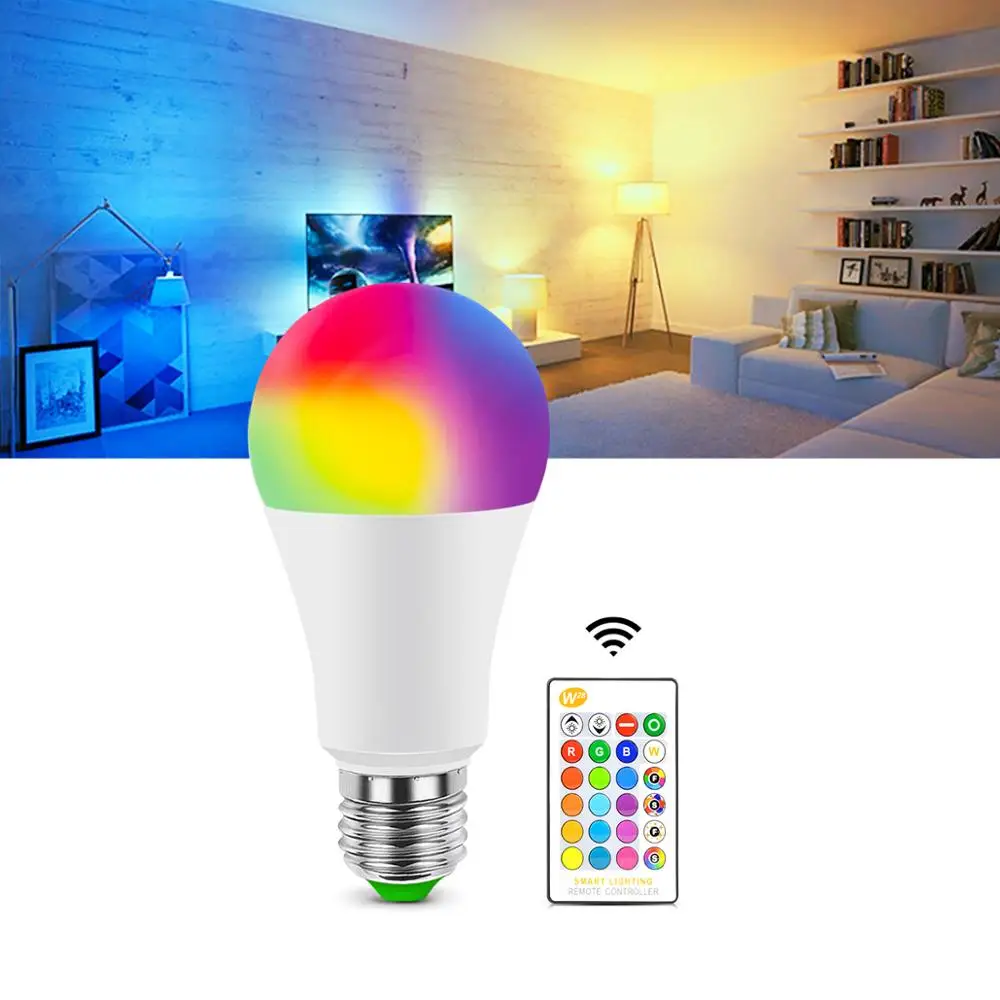 E27 E14 110 В 220 в 85-265 RGB 16 цветов волшебный светодиодный ночник лампа Диммируемый