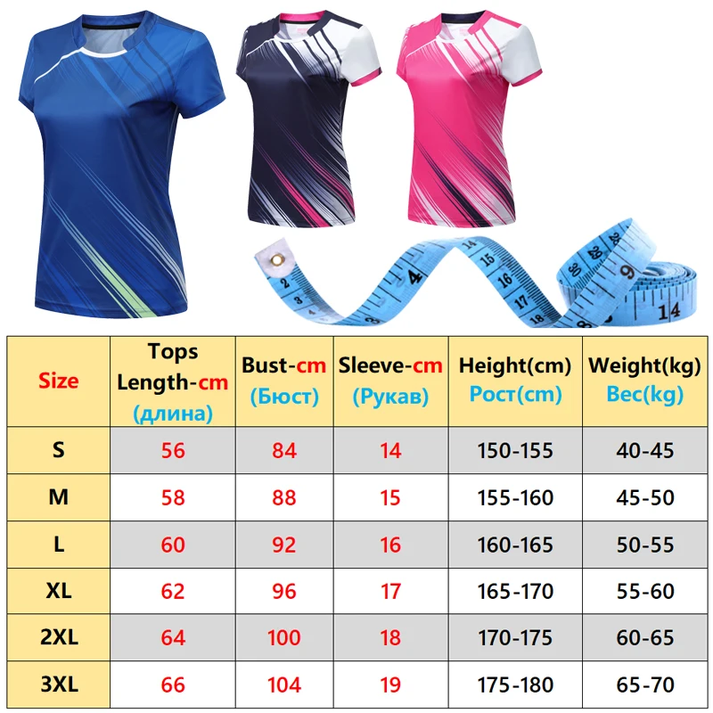 Badminton Shirts Women Volleybal Sports Brand Quick Dry Breathable Short Sleeves 3D Print Team Running Exercise Training Tee