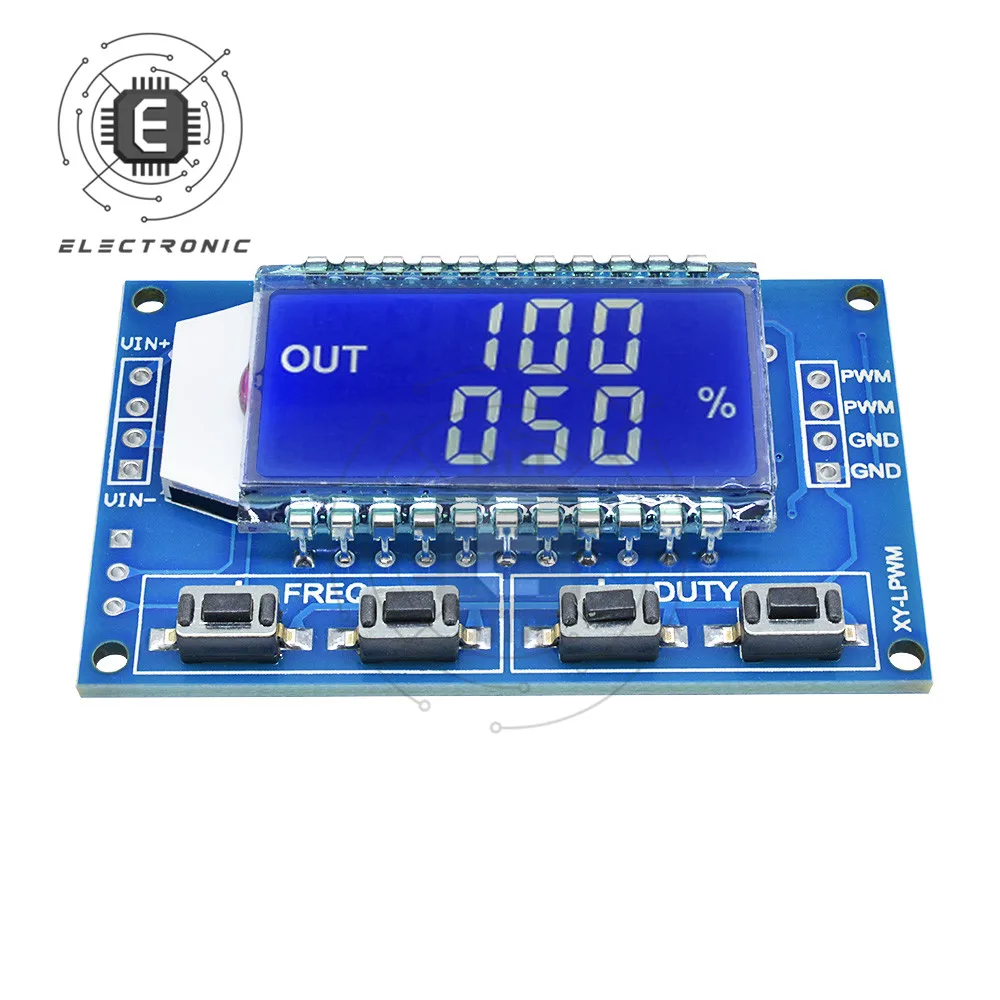 1Hz-150Khz Signal Generator Module Adjustable PWM Pulse Frequency Function Generator Duty Cycle TTL LCD Display 5V DC 12V 24V 2