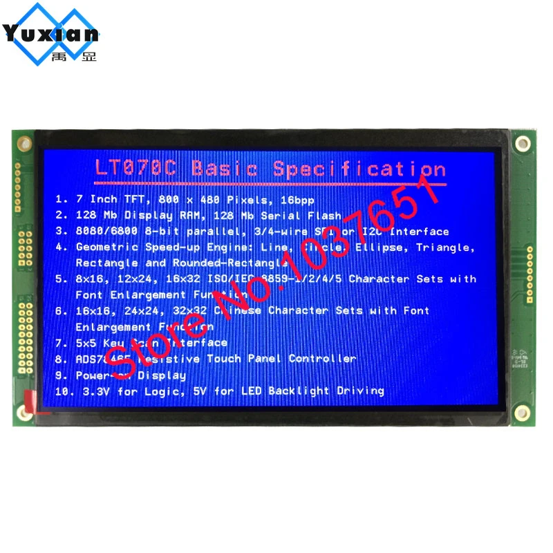 7inch Tft Mcu Spi Iic I2c Esp32 800rgb 480 With Control Ic Lt7684 Touch Panel 8bit Parallel 3 3v Good Quality Replacement Parts Accessories Aliexpress
