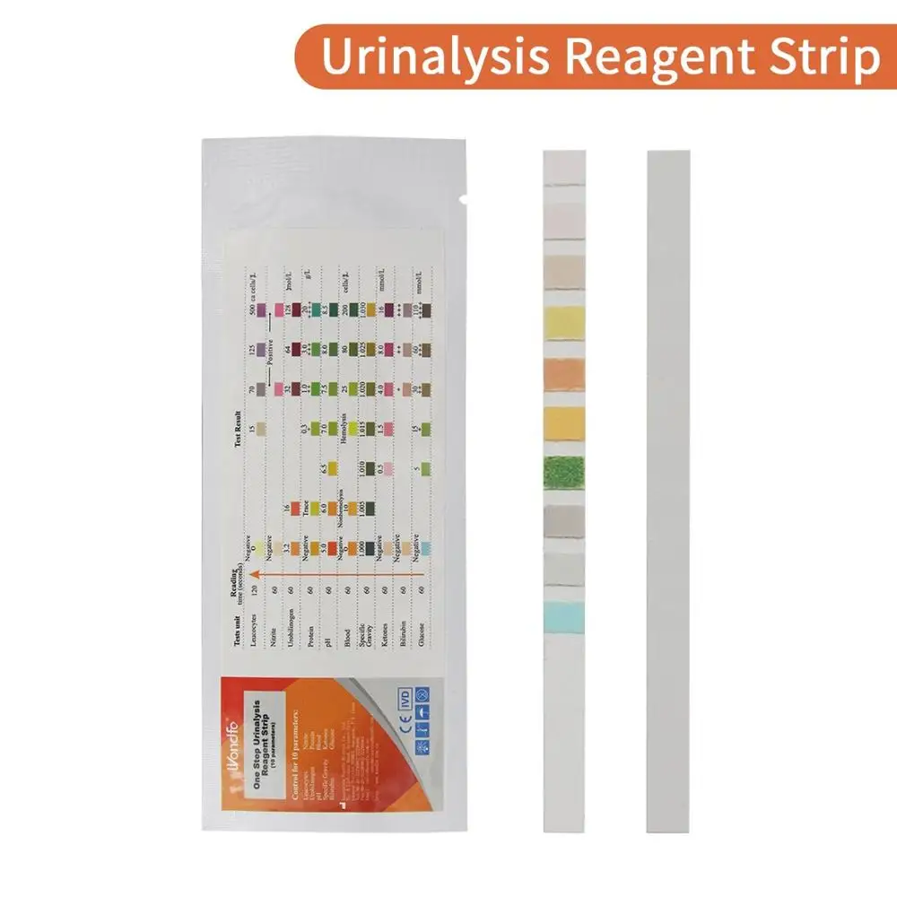 

Wondfo 1 x One Step Urinalysis Reagent Strips - 10 Parameters Urine Test Strip Over 99% Accuracy Earliest Detection