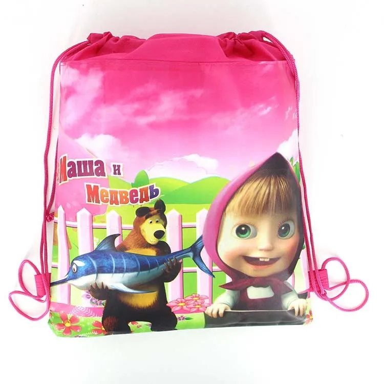 Bags-1-1pcs 46*70 см, воздушные шары из фольги с изображением Маши и медведя для вечеринки в честь Дня Рождения, 3D вечерние воздушные шары для вечеринки в честь Дня Рождения, Детские воздушные шары с изображением флага, соломенные вечерние шары - Цвет: Bags-1-1pcs