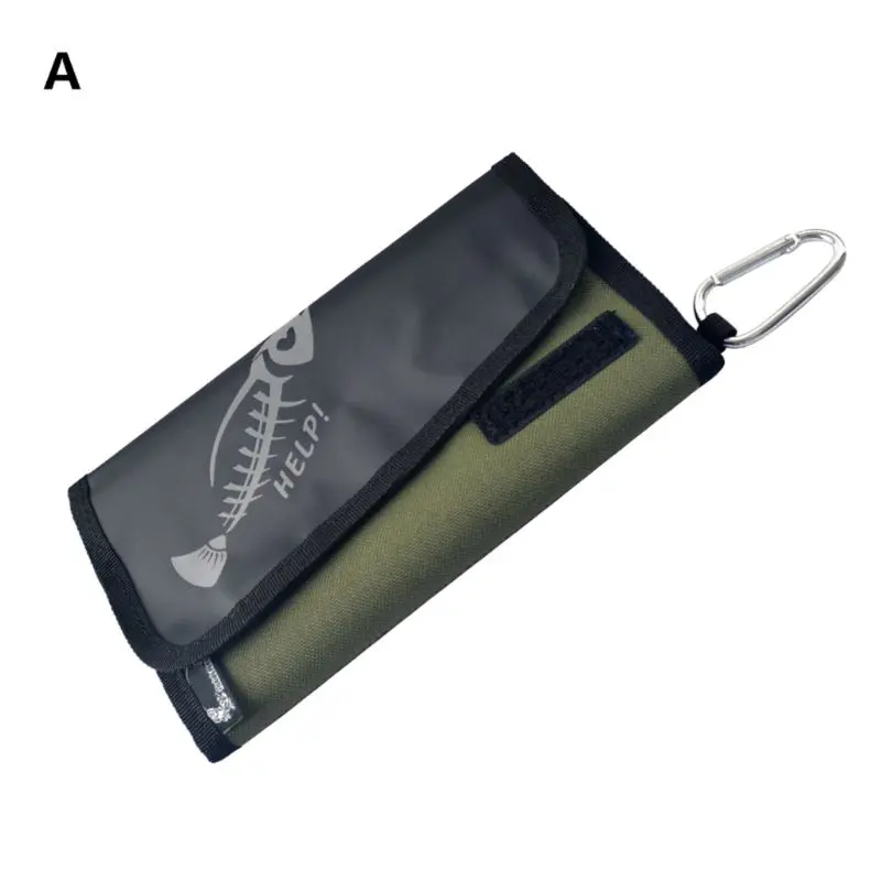 A Oxford Cloth Waterproof Tackle Bag Fishing Soft Lure Bag Jig Head Bait Storage Bag - Цвет: A