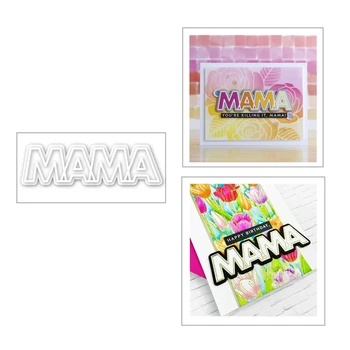 

New 2020 Metal Cutting Dies and Scrapbooking For Paper Making Mother's Days Words Backgrounds Embossing Card Craft Set No Stamps