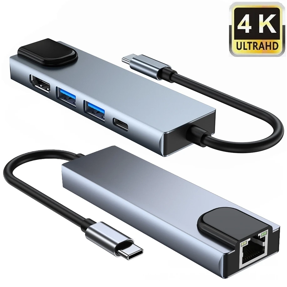 RUBU USB type-C ハブ USB-Cドッキングステーション USB-C ハブ in USB type-C カードリーダー