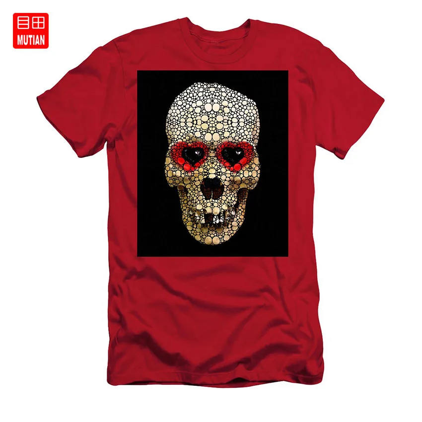 Череп Art Day Of The Dead 3 Stone Rock 'd Футболка черепа конфеты Благодарные Мертвые день