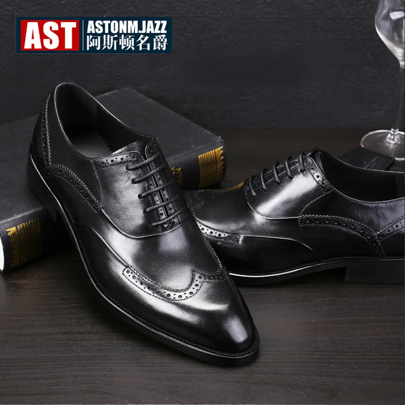 

Autumn And Winter New Style Bullock Varved MEN'S SHOES England MEN'S Leather Shoes round-Toe Business Large Size Shoes Formal We