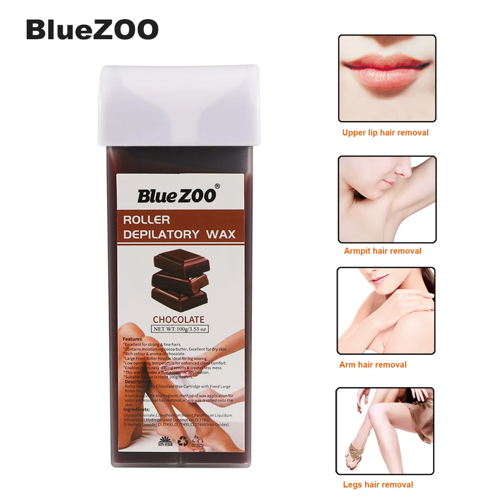 Blue ZOO, 100 г, роликовый эпиляционный воск, эпилятор для рук, ног, подмышек, тела, воск для удаления волос, несколько ароматов, инструменты для удаления волос