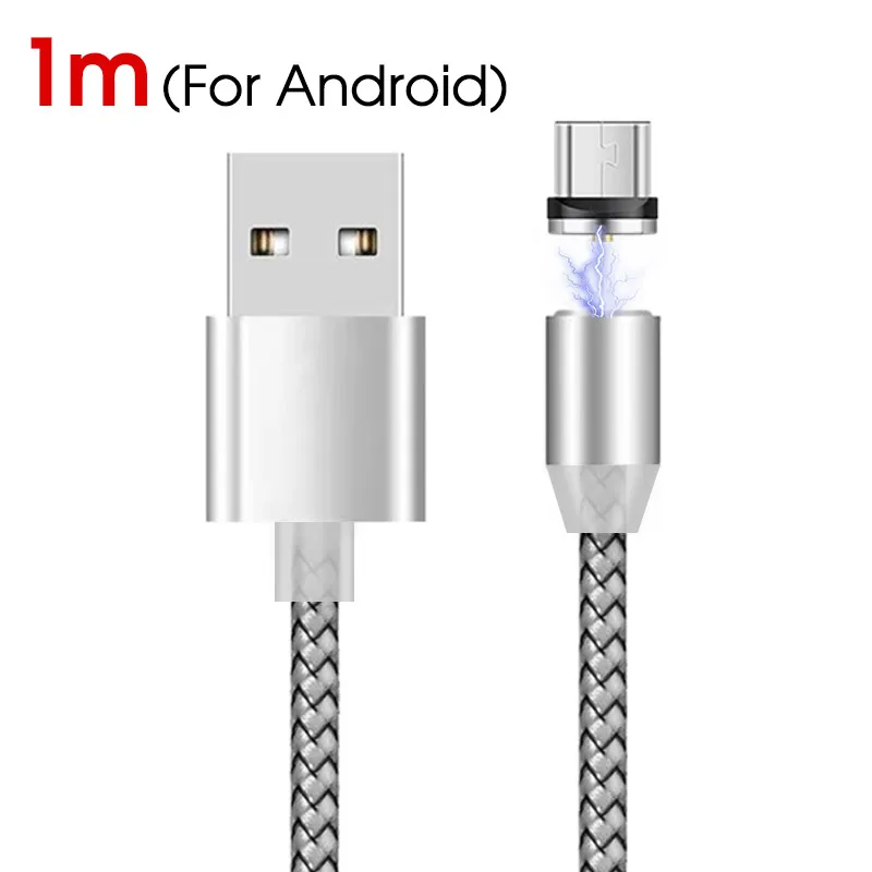 Высококачественный Магнитный USB кабель для быстрой зарядки usb type C кабель магнитное зарядное устройство для зарядки данных Micro USB кабель для телефона USB шнур - Цвет: 2 in 1 Micro USB W