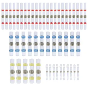 100/250/300/640 個防水はんだシールスリーブ熱収縮バットワイヤーコネクタ電気ケーブルスプライス錫メッキ端子