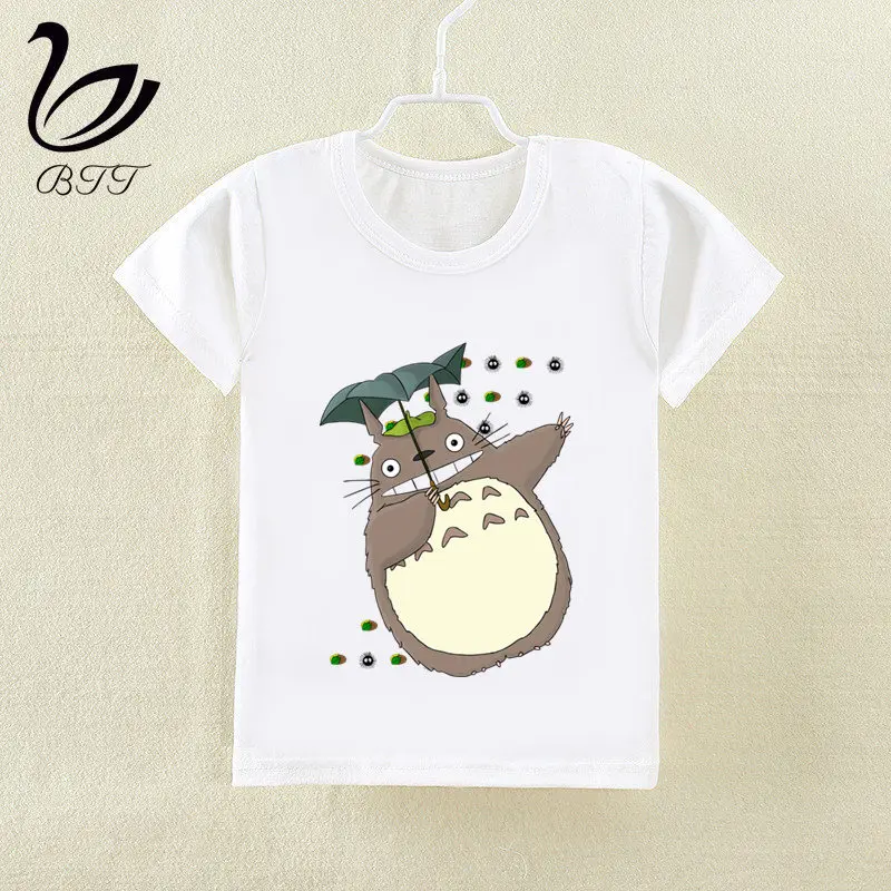 Miyazaki Hayao Kawaii Totoro/футболка с японским аниме новая футболка с принтом летние топы с короткими рукавами и круглым вырезом, Детская Повседневная футболка