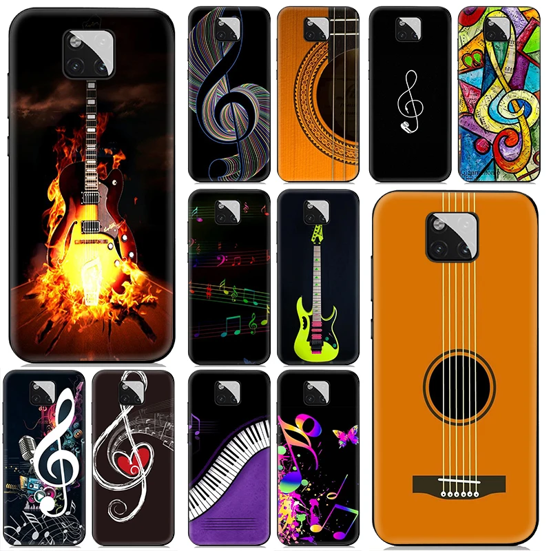 Music Life Guitar Soft Case for Huawei Mate 30 Lite Pro 20 10 Cover TPU |