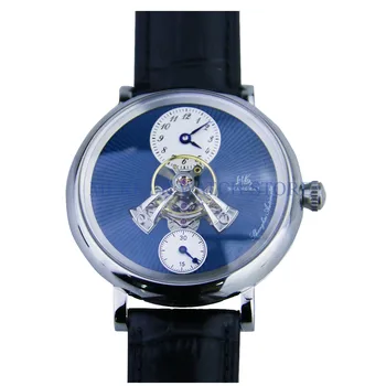 

Mens Wrist watch Shanghai Flying Centered Wheel Sapphire Pop GLass Automatic Dress Luxury Casual Blue Dial