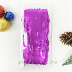 Matte Rainbow Rain Fringe Curtain for Party and Wedding Decoration, 2m (Matte rose red)