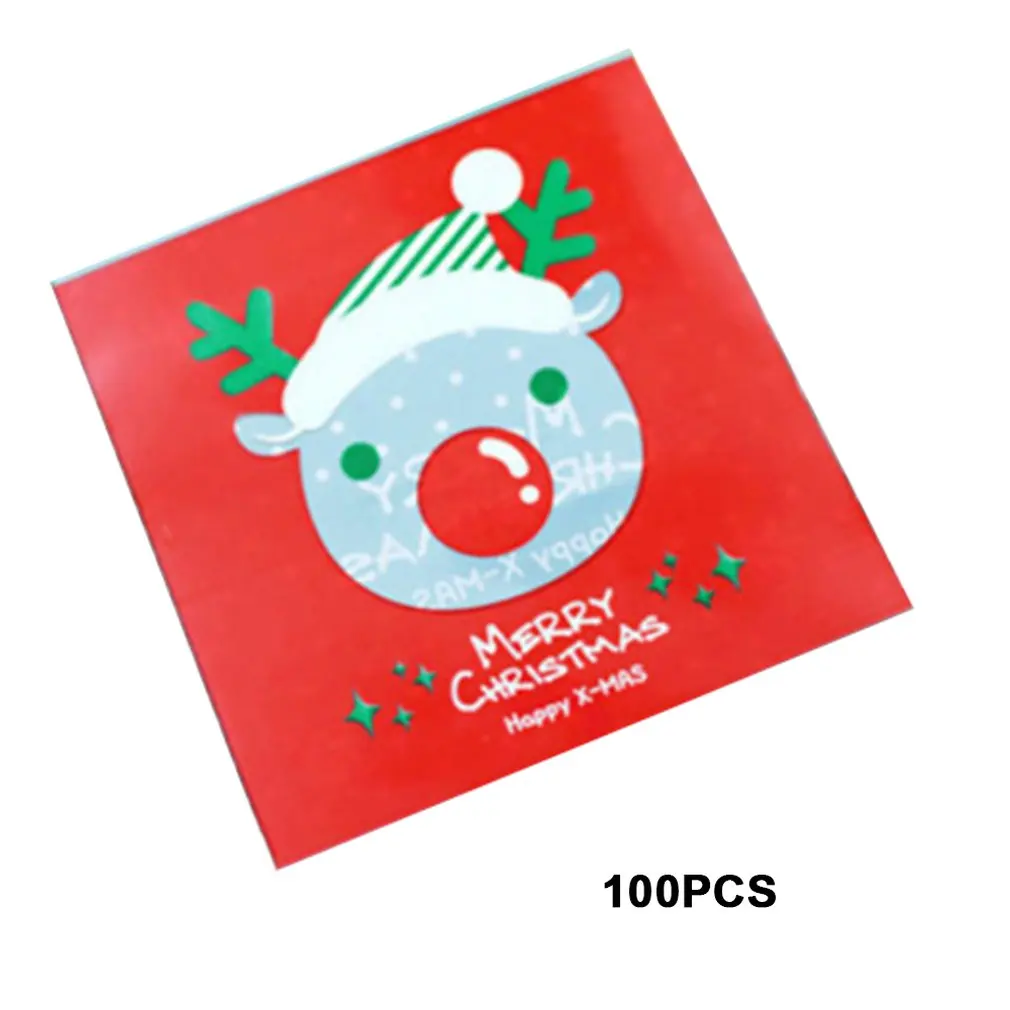 Christmas Baking Bags Biscuits Bags Dim Sum Candy Ziplock Bags Professional Fashion Festival Atmosphere - Цвет: Черный