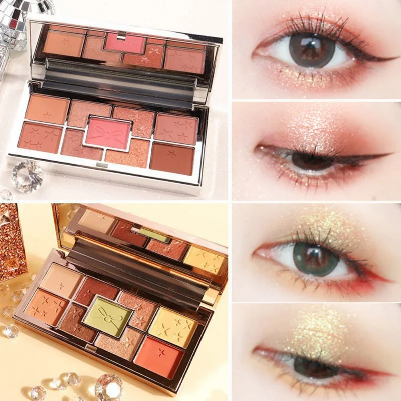 9-color Lasting Waterproof Smudge-proof Eye Shadow Pro Shimmer Matte Eyeshadow Palette