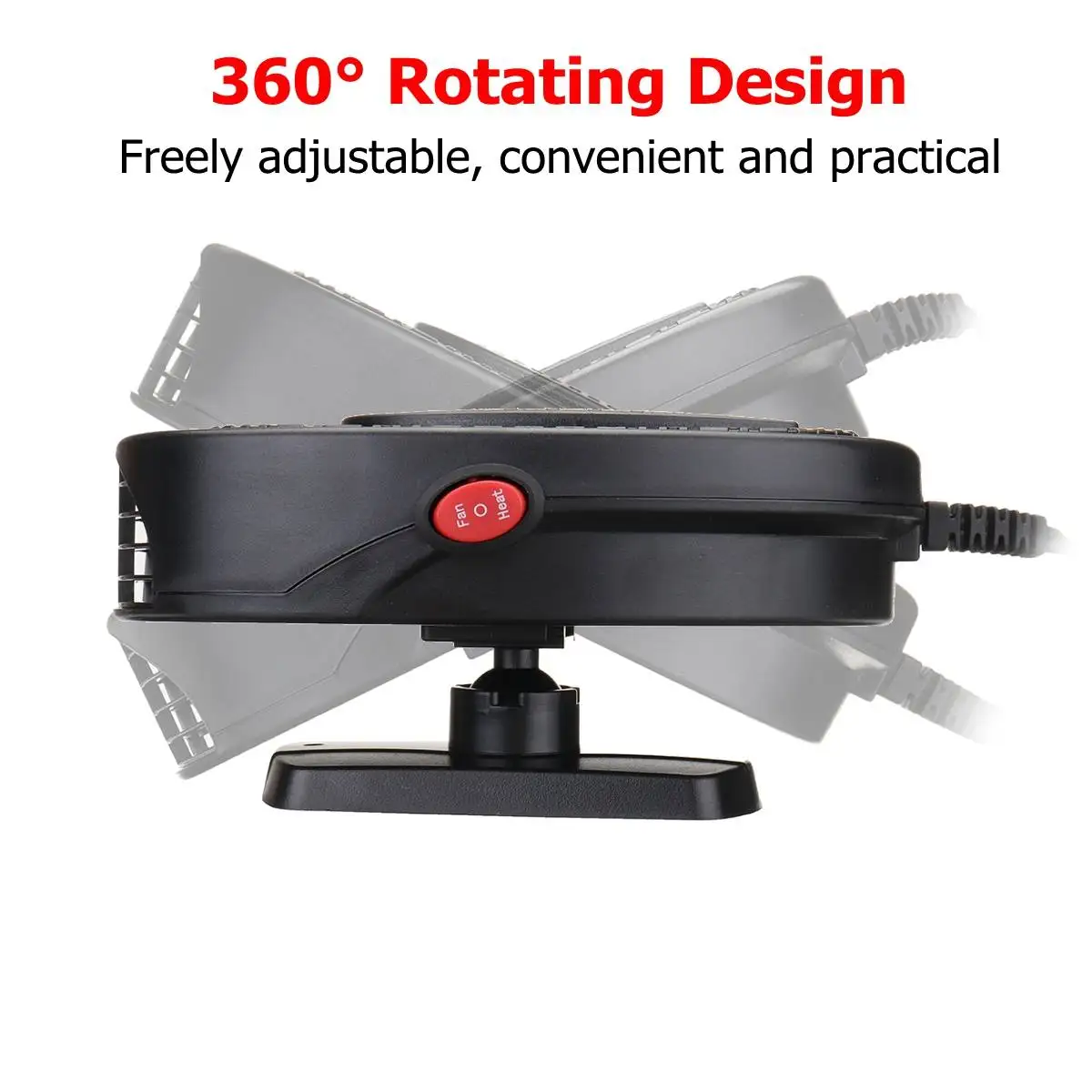  12V 500W 4 in 1 Car Heater Cooler Fan Car Dryer Windshield Demister Defroster for Car Truck Van