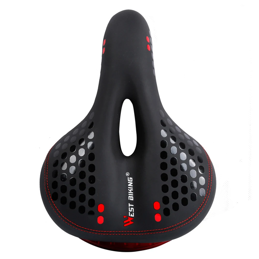 Black Red Расширенный пенный уплотненный аксессуар мягкий амортизирующий задний светильник Сменное сиденье для спорта на открытом воздухе велосипедное седло горный велосипед - Цвет: Black Red