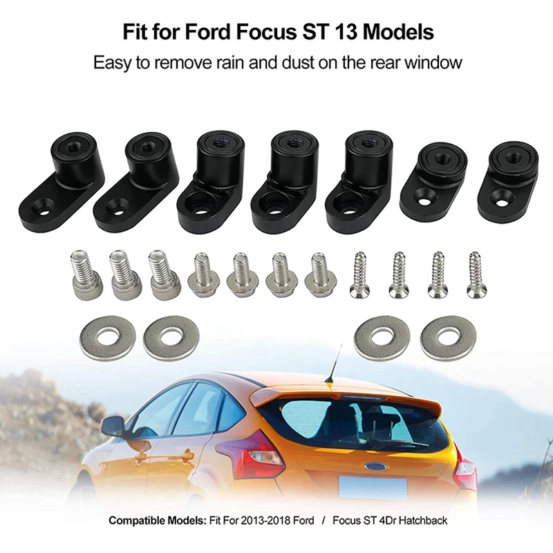 Car Rear Trunk Spoiler Wing Riser Lift Extension Kit Ford Focus ST Hatchback 4Dr 2013--RS 2016 -