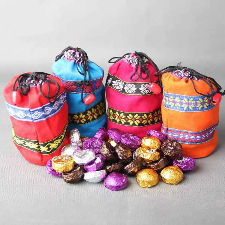 Promotion! 160g 4 Different Flavors Chinese Yunnan puɾr Tea Puɾr bag gift For Health Care Mini Tuocha | Дом и сад