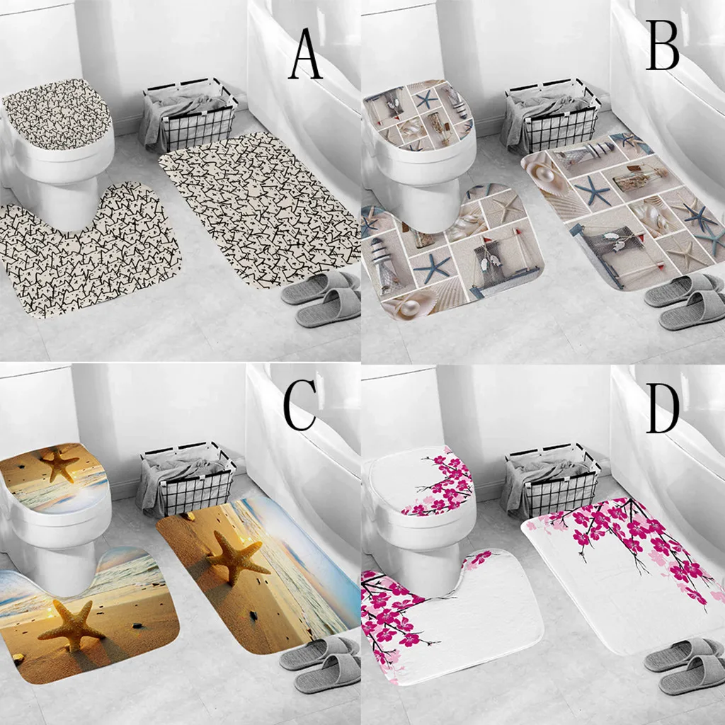 

3pcs Non-Slip Fish Scale Bath Mat Bathroom Kitchen Carpet Doormats Decor Bath Bathroom bathroomcarpet bathroommat bathroomrug