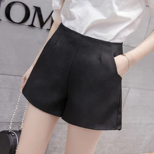Women's Shorts Summer 2020 New Style Loose High Waist Wide Leg Shorts With Pocket Women Short Female High Waist Casual Short