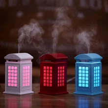 300ml Telephone Booth USB Humidifier Ultrasonic Air Humidifiers Mist Maker Mini Household Air Purifier with LED Lights gxz energy bottle usb ultrasonic humidifier 1200mah battery led lights air humidifiers mist maker mini home cup air purifier