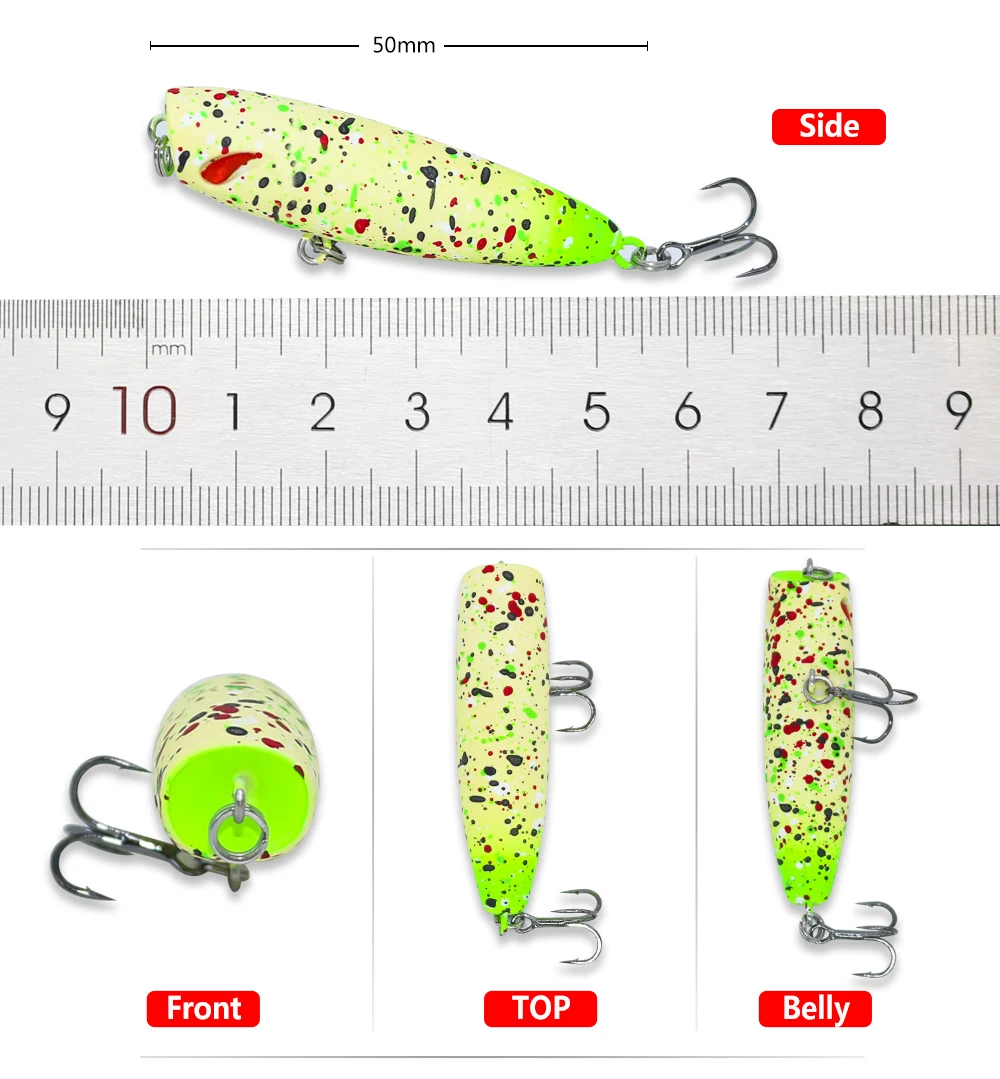 Jerry 1 шт., 5 см, 3,7 г, плавающая УФ-цветная заглушка, сверхлегкая форель, жесткая пластиковая рыболовная приманка