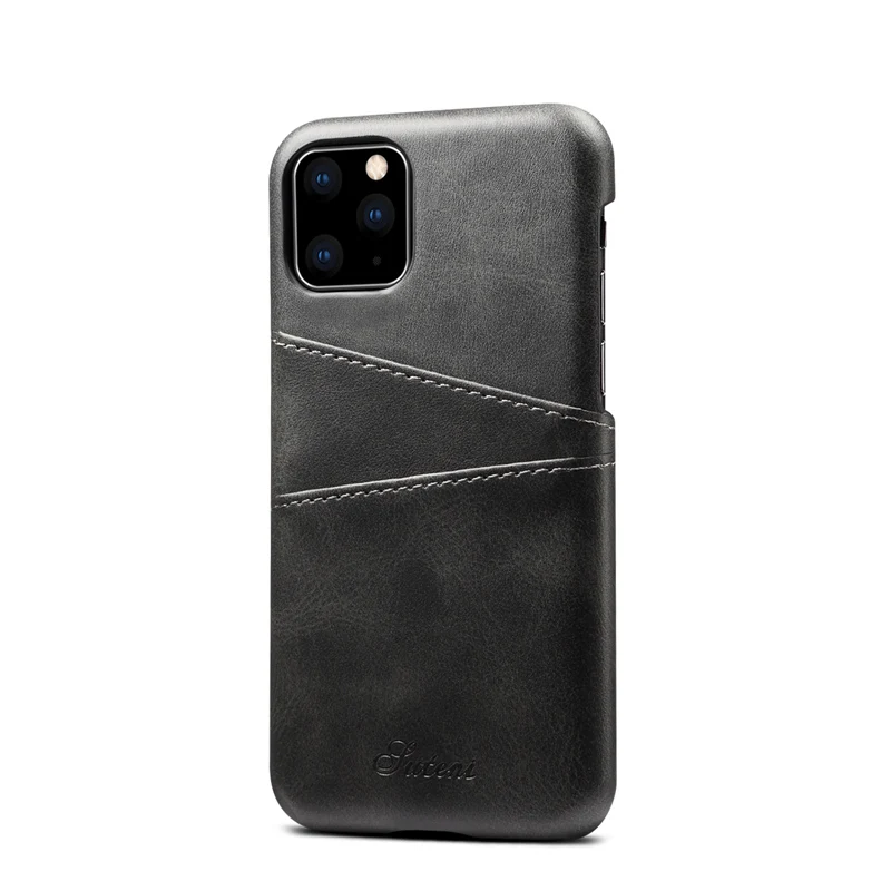Black iPhone 11Pro Для ihone11 11Pro MAX класса люкс из искусственной кожи сотовый Чехол для телефона чехол для мобильного телефона с отделением для кредитных держатель для карт - Цвет: Black iPhone 11Pro