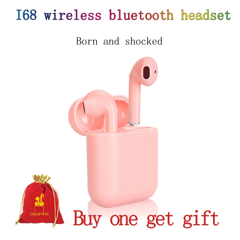 

I68 Wireless Bluetooth5.0 Earphone with Changing Bin Mini Wireless Stereo Earphones PK I7 I9s I12 Headset for Xiaomi Smartphone