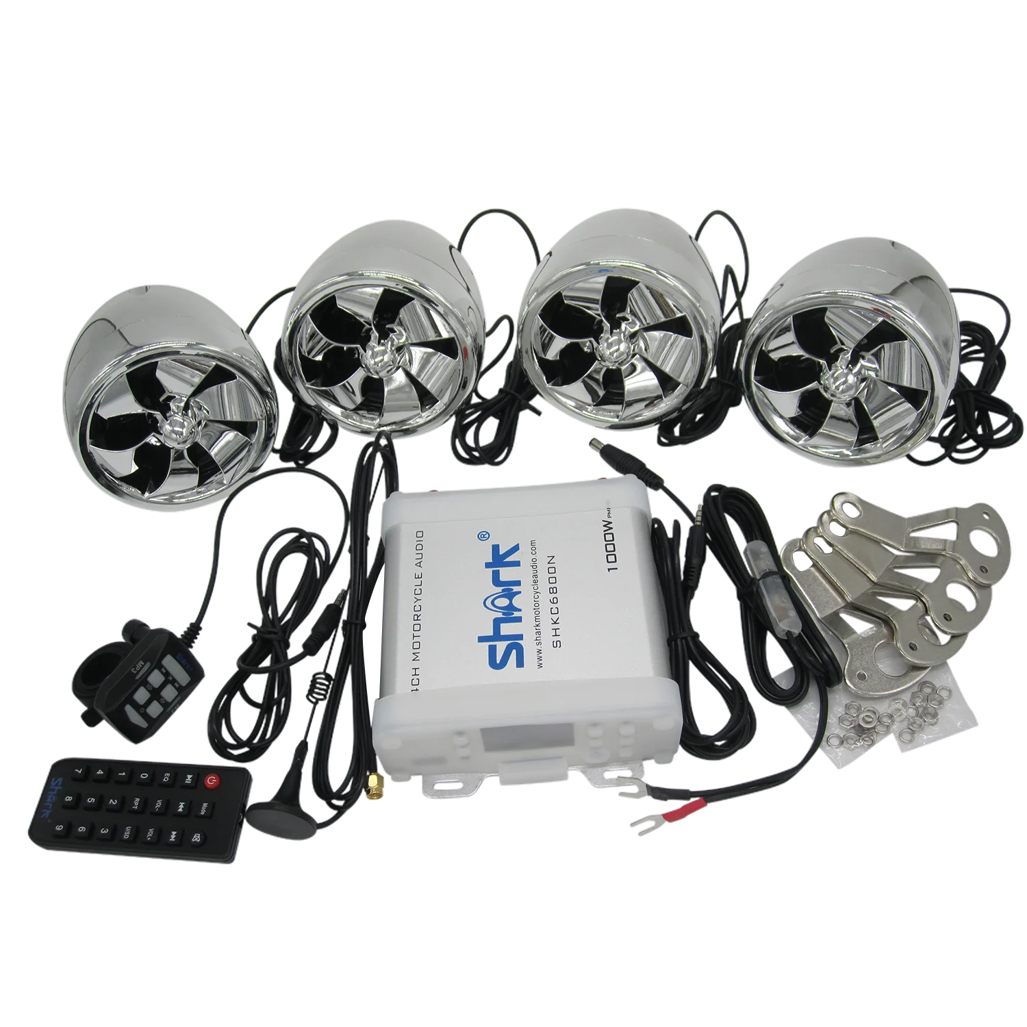 Shark UTV ATV аудио морской Bluetooth 4ch 1000W с 3 дюймов водонепроницаемые - Цена: 