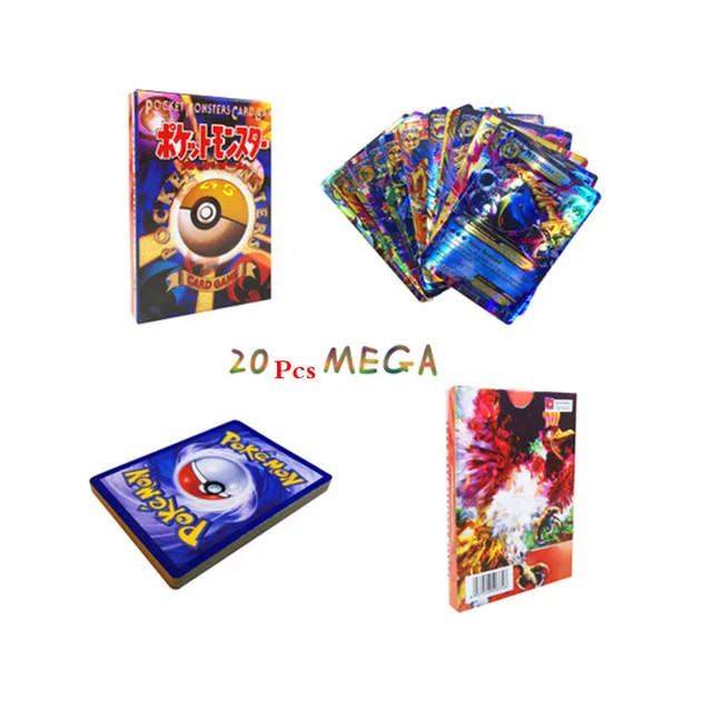 42 шт. GX MEGA Shining TAKARA TOMY карточная игра Pokemonn Battler Carte торговые карты игра детская игрушка - Цвет: 20pcs MEGA