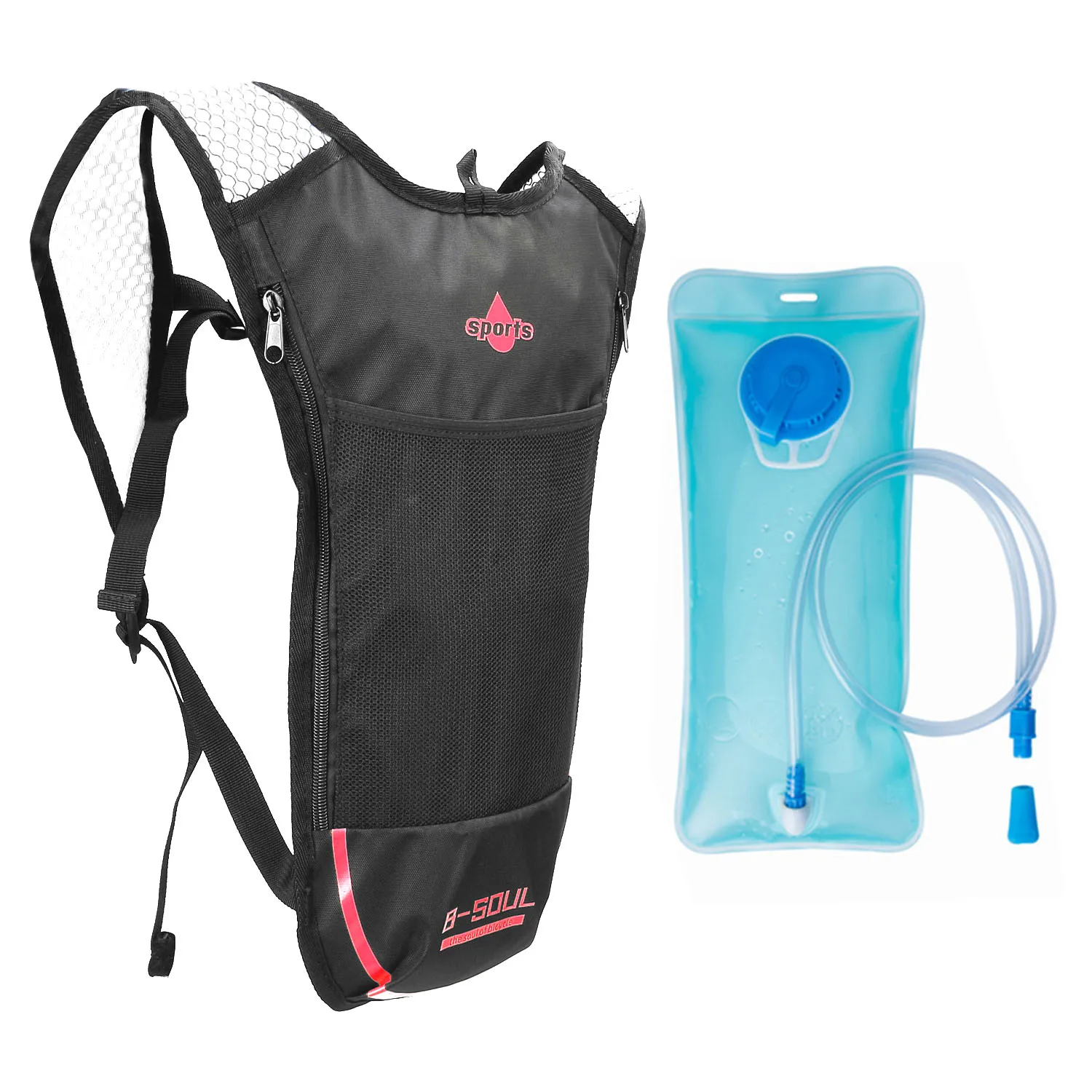 with water bag Спортивная сумка для воды, рюкзак для воды для кемпинга, пешего туризма, езды, бега, велоспорта, сумка для наружного использования, контейнер для воды 2л - Цвет: with water bag