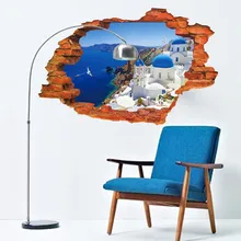 Креативные 3D настенные декорации замок декорации самостоятельно наклейки на стену ПВХ съемные экологически милые стикеры от имени