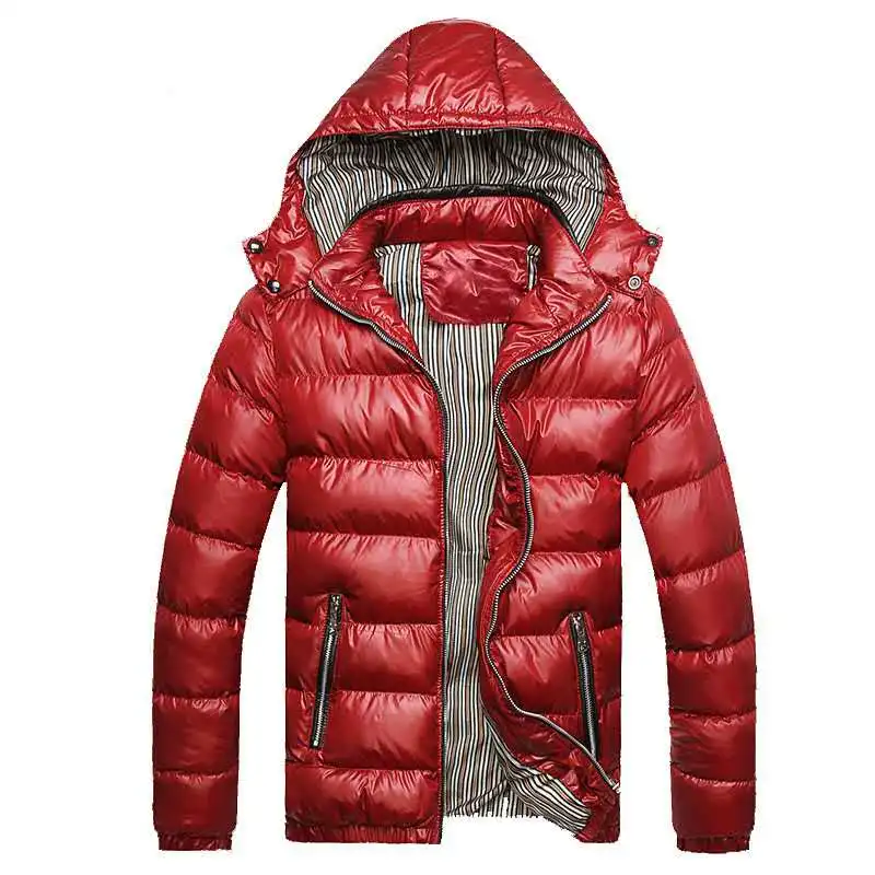 red Большие размеры 6XL 7XL куртки мужские парки пальто осень зима теплая верхняя одежда ветрозащитная куртка мужские с пальто с капюшоном мужская одежда - Цвет: red