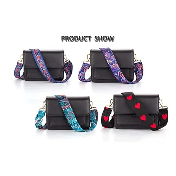 Rainbow Adjustable Obag Straps Nylon Colored Belt Bag Strap Hanger Handbag Accessories for Women Decorative Obag Handle Ornament 6