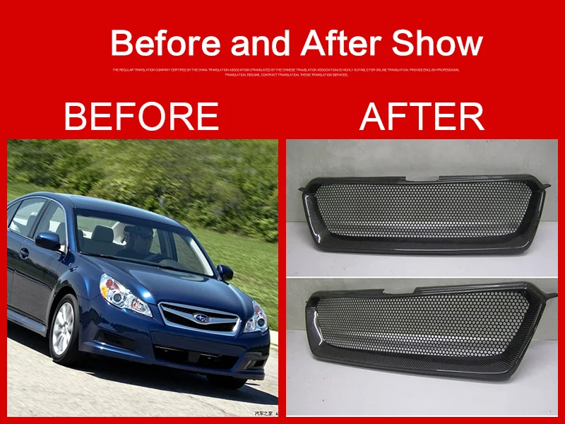 Использование для Subaru Legacy Racing Grills 2010 11 12 лет углеродное волокно Refitt Передняя Центральная гоночная решетка крышка аксессуары